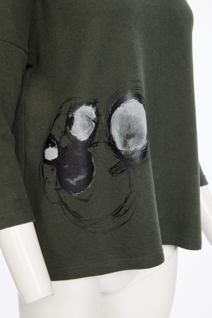 NAYA NAW25134 High Neck Placement Print Top