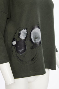 NAYA NAW25134 High Neck Placement Print Top