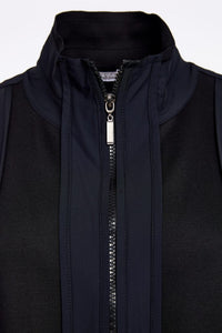 NAYA NAW25136 Longline Waistcoat With Contrast Panels and Side Slit