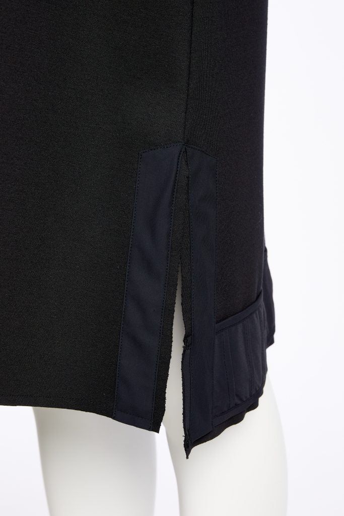 NAYA NAW25136 Longline Waistcoat With Contrast Panels and Side Slit