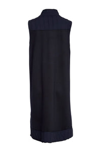 NAYA NAW25136 Longline Waistcoat With Contrast Panels and Side Slit