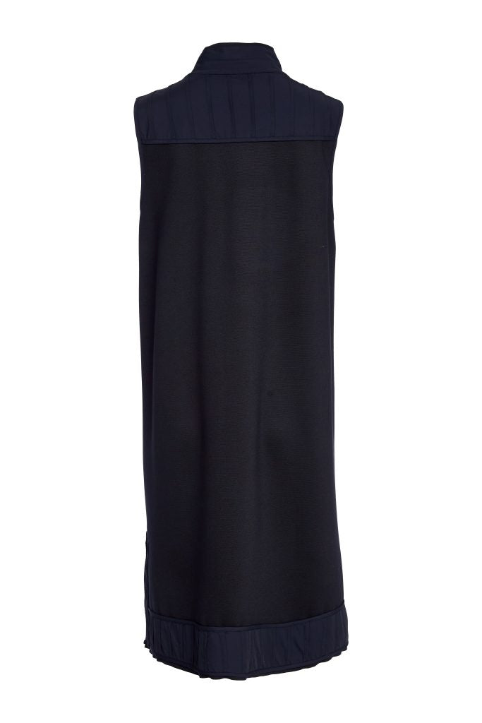 NAYA NAW25136 Longline Waistcoat With Contrast Panels and Side Slit