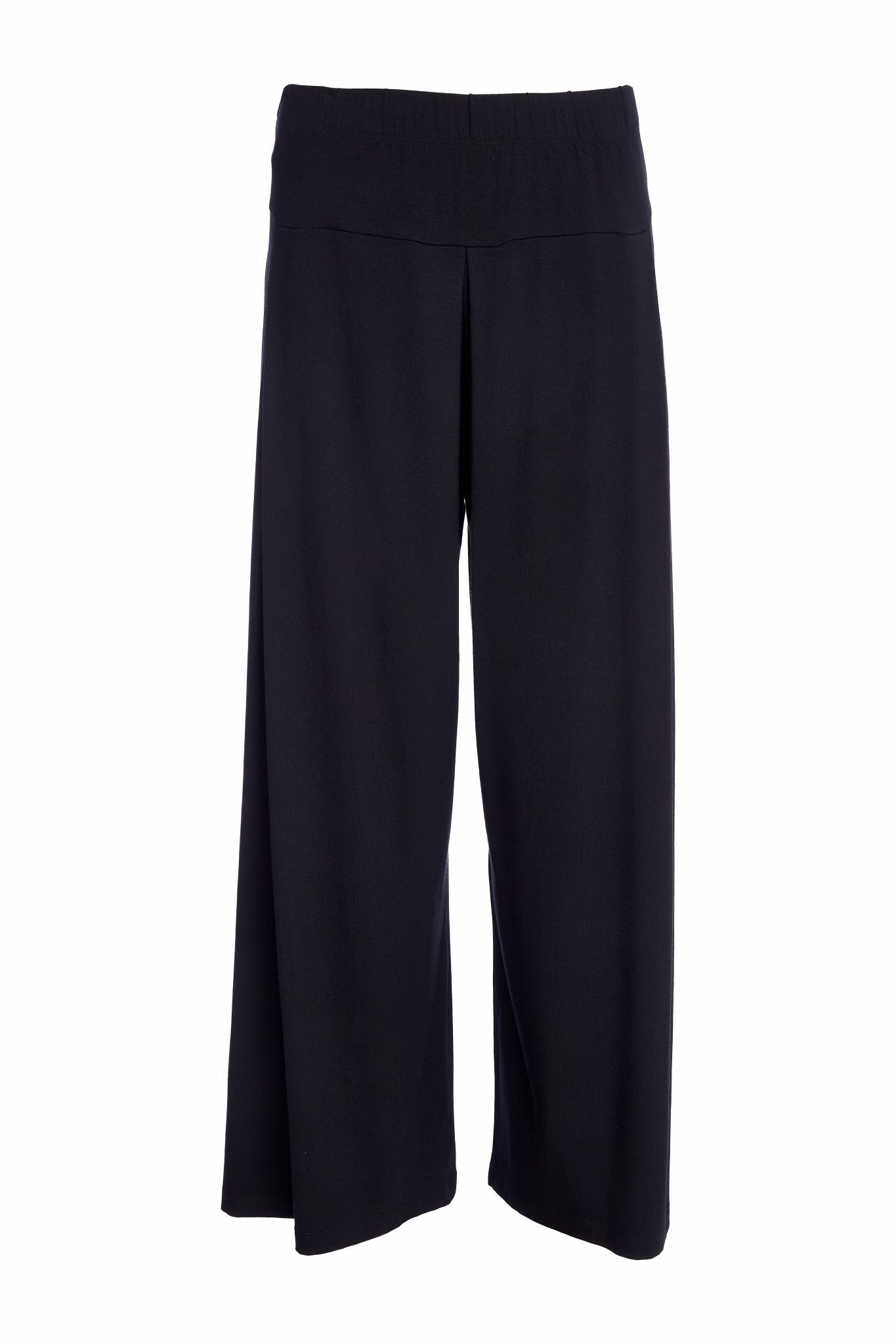 NAYA NAW25138 Wide Leg Soft Jersey Trouser With Inverted Pleat Detail