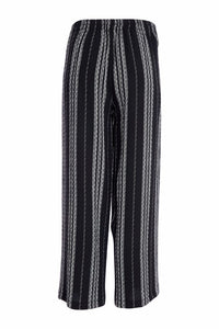 NAYA NAW25155 Wide Leg Stripped Pull Up Trouser