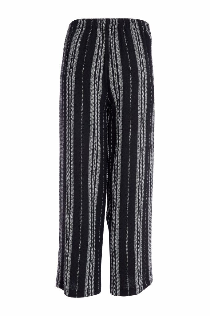 NAYA NAW25155 Wide Leg Stripped Pull Up Trouser