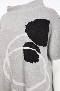 NAYA NAW25167 High neck placement print square top