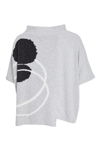 NAYA NAW25167 High neck placement print square top