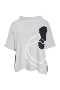 NAYA NAW25167 High neck placement print square top