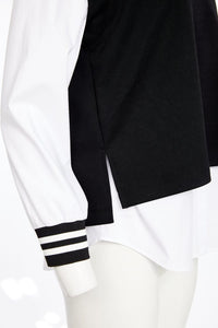 NAYA NAW25180 2 Piece With Overvest Ribbed Detail @ Neck & Cuff