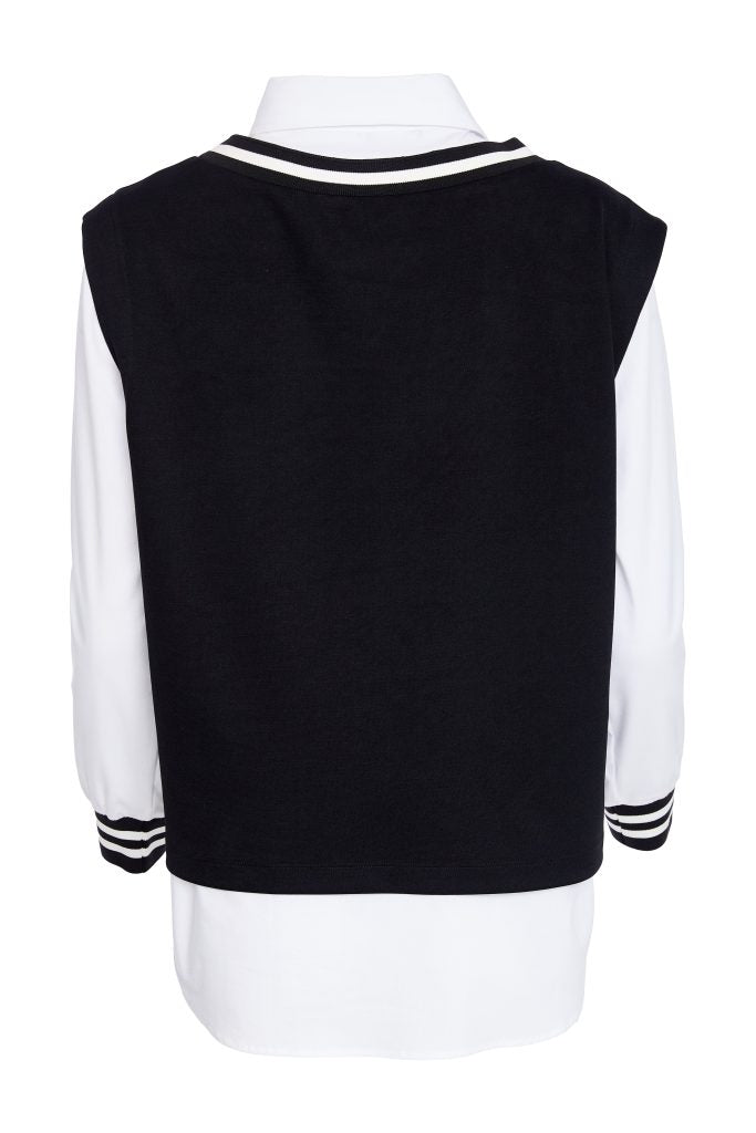 NAYA NAW25180 2 Piece With Overvest Ribbed Detail @ Neck & Cuff