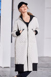 NAYA NAW25184 Padded  hooded coat with knit cuff and hempanels