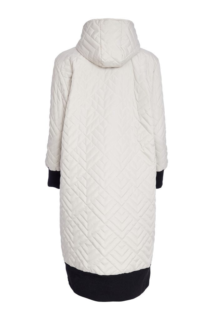 NAYA NAW25184 Padded  hooded coat with knit cuff and hempanels