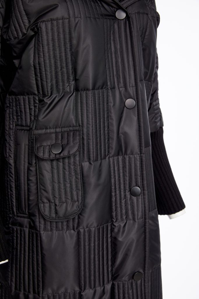 NAYA NAW25201 Padded hooded coat with ribbed collar and pocket