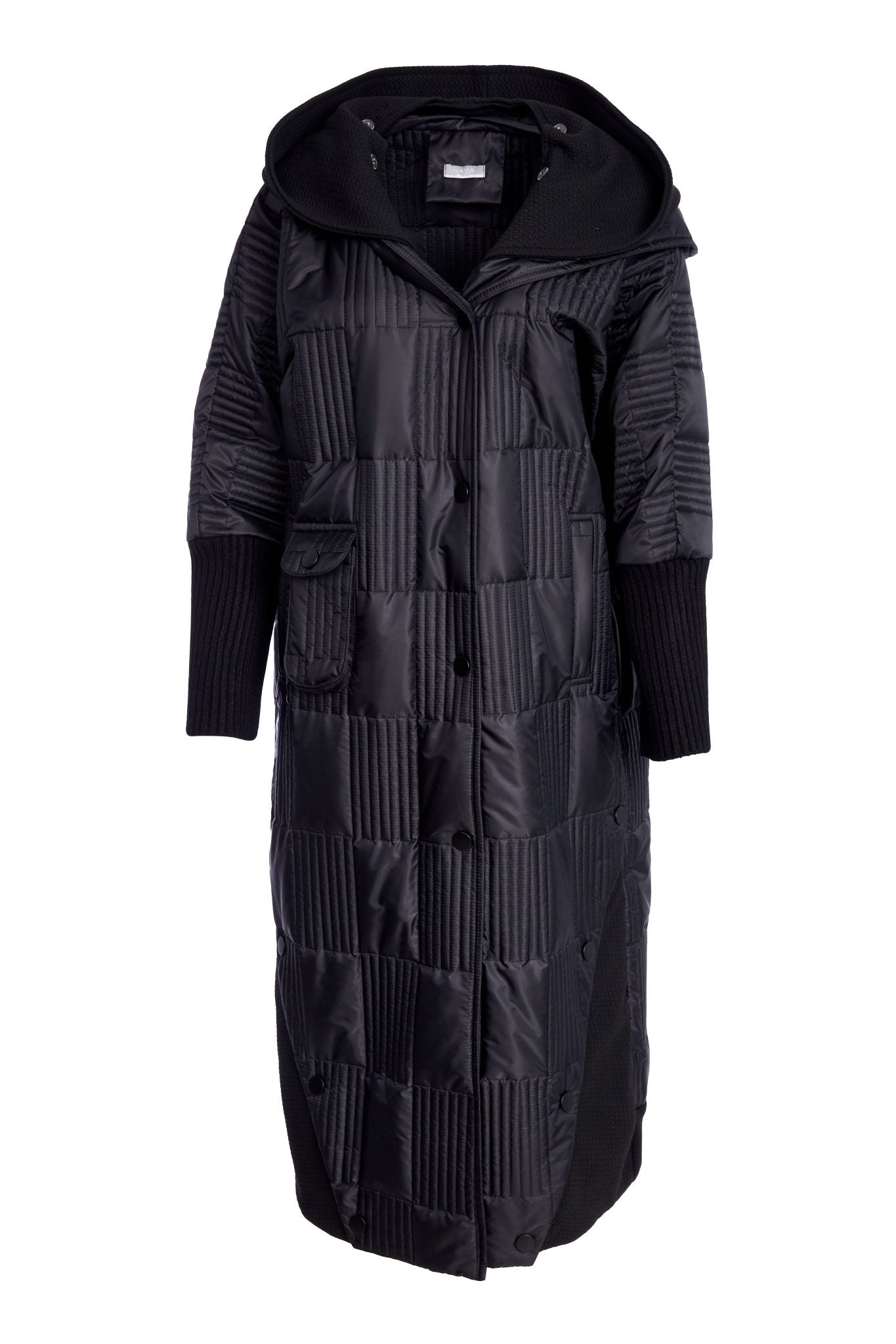 NAYA NAW25201 Padded hooded coat with ribbed collar and pocket