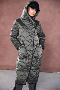 NAYA NAW25202 Padded coat with pocket and contrasts