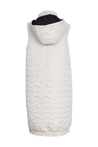 NAYA NAW25209 Padded Longline Gilet With Contrast Zips And Trims