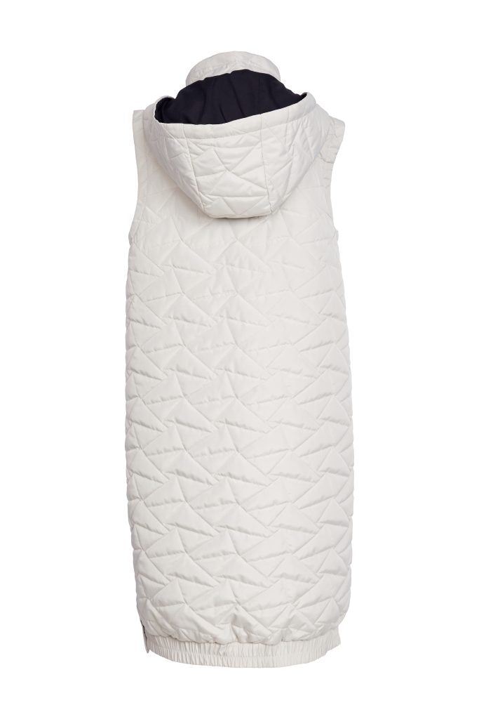 NAYA NAW25209 Padded Longline Gilet With Contrast Zips And Trims