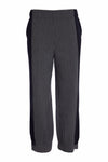 NAYA NAW25219 Stripped trouser with contrast side panels and hem cuff
