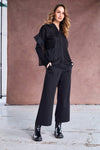 NAYA NAW25257 Crop wide leg trouser with side pocket