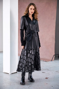 NAYA NAW25247 Leather Belt With Buckle Detail