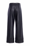 NAYA NAW25260 Wide leg leatherette trouser with band at hem