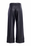 NAYA NAW25260 Wide leg leatherette trouser with band at hem