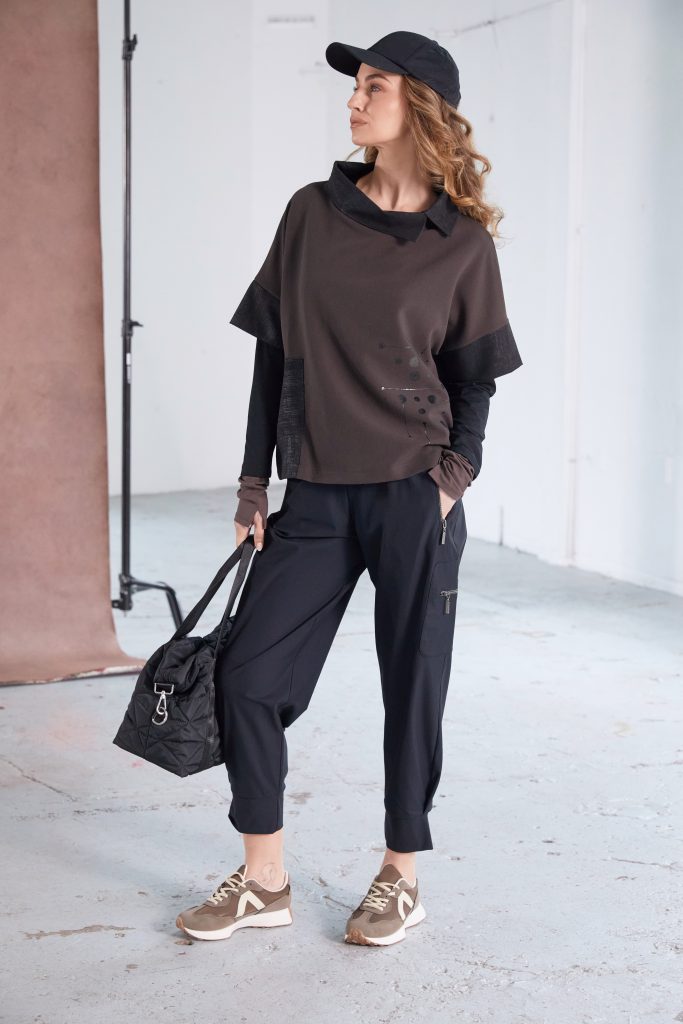 NAYA NAW25102 Cuff drawstring trouser with side pocket and zip