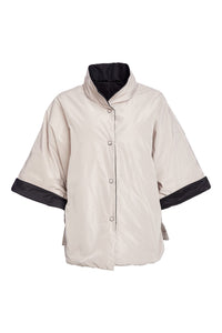 NAYA NAW25299 High neck jacket with welt pocket and stud closing