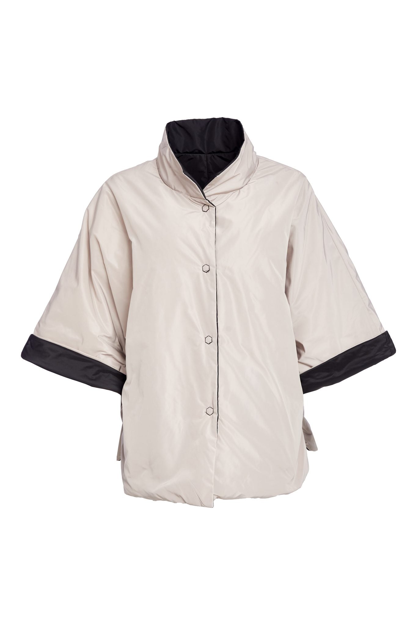 NAYA NAW25299 High neck jacket with welt pocket and stud closing