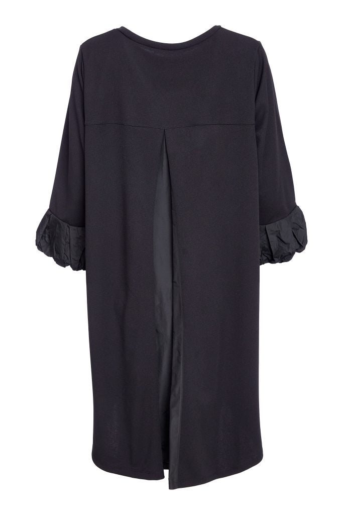 NAYA NAW25305 Curved Hemline Tunic Top With Contrast Ruched Cuff