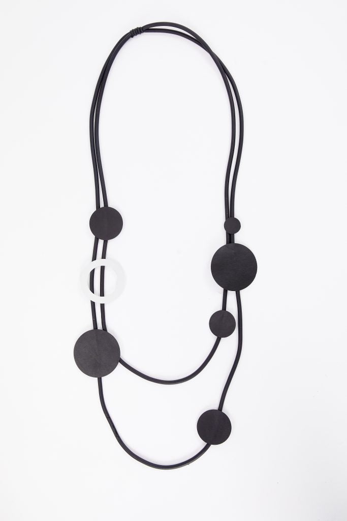 NAYA NAW25319 Multi Disc Metallic Necklace