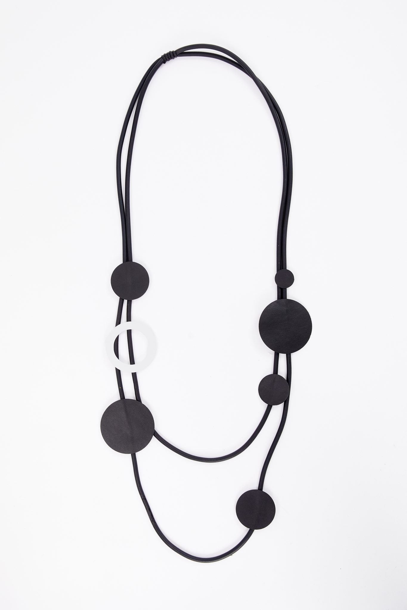 NAYA NAW25317 Multi disc necklace with silver ring