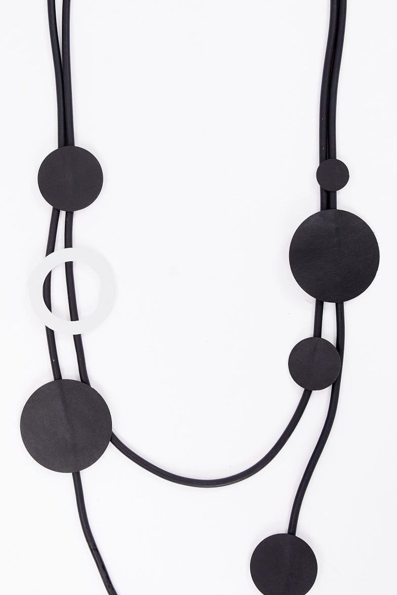 NAYA NAW25319 Multi Disc Metallic Necklace