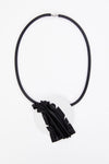 NAYA NAW25320 Disc Necklace With Suede Feather Trim
