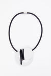 NAYA NAW25321 Cut Out Disc Necklace With Trim