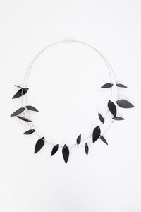 NAYA NAW25343 Leather Leaf Necklace