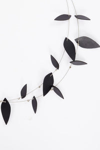 NAYA NAW25343 Leather Leaf Necklace