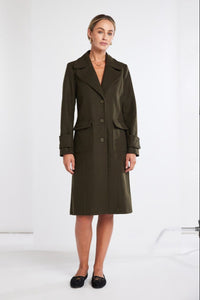 Kate Cooper KCAW25101 Single Breast Coat With Patch Pockets And Sleeve Tab