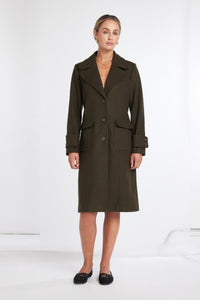 Kate Cooper KCAW25101 Single Breast Coat With Patch Pockets And Sleeve Tab