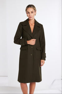 Kate Cooper KCAW25101 Single Breast Coat With Patch Pockets And Sleeve Tab