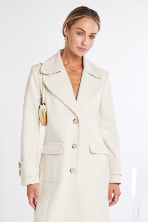 Kate Cooper KCAW25101 Single Breast Coat With Patch Pockets And Sleeve Tab