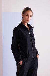 NAYA NAW25171 Short jacket with side panels and pocket flaps