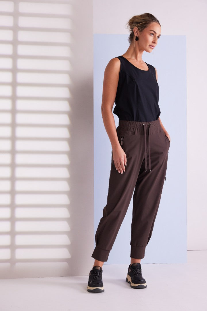 NAYA NAW25102 Cuff drawstring trouser with side pocket and zip