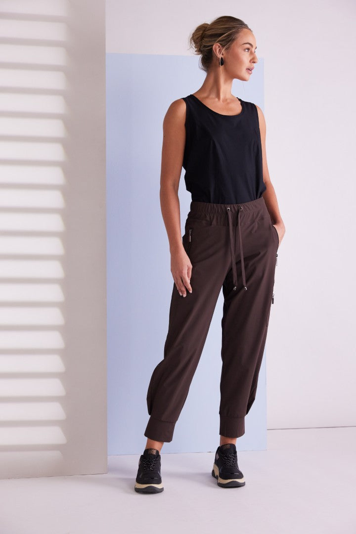 NAYA NAW25102 Cuff drawstring trouser with side pocket and zip