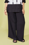 ORS24122 BLACK ORA Pleated trouser/elastic waist