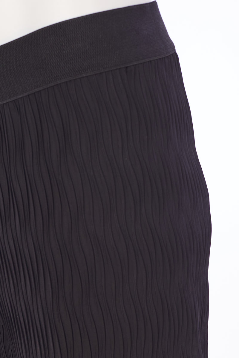 ORS24122 BLACK ORA Pantalon plissé/taille élastiquée