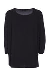 ORA ORW25128 Round neck mix top with sequined panel
