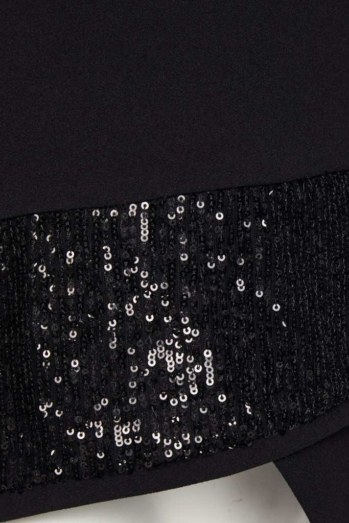 ORA ORW25129 Roll collar top with beaded panel detail