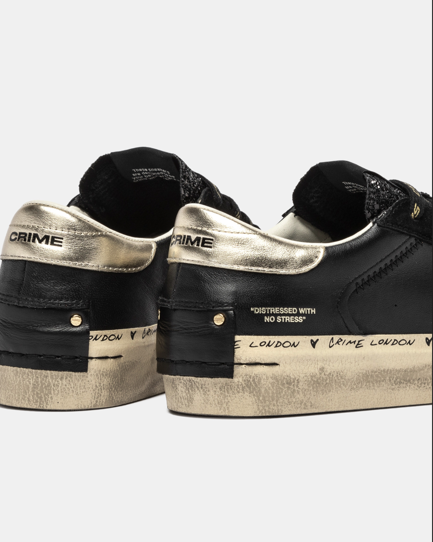 Crime London 25074AA8 Distressed Platform Trainer