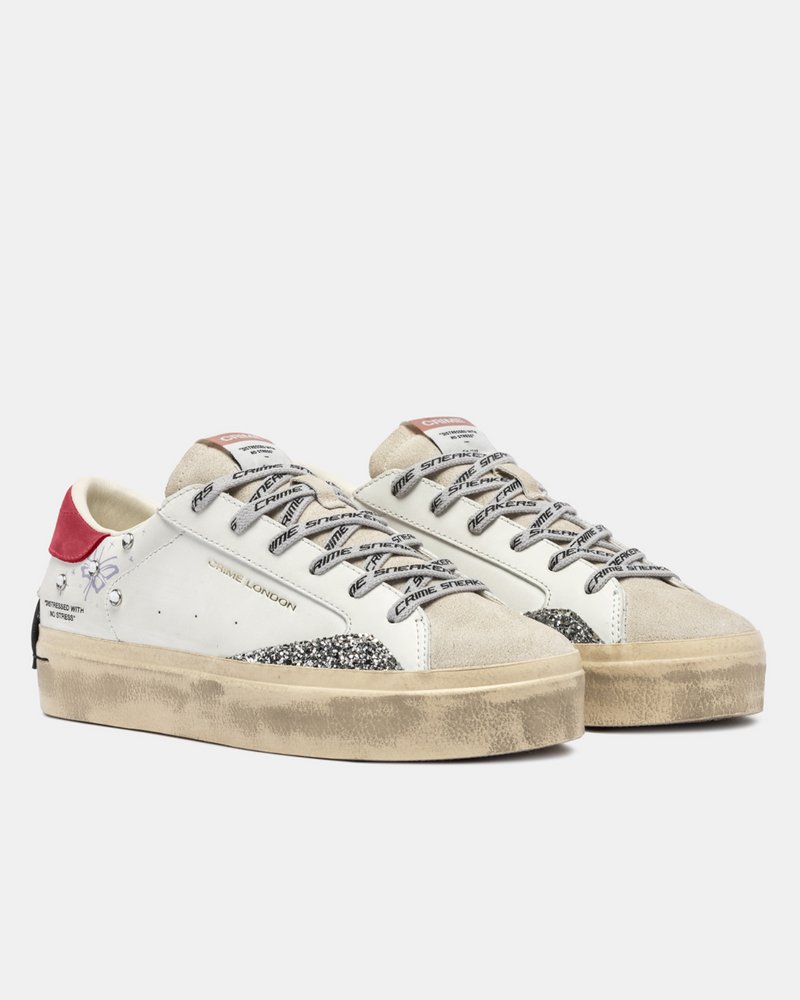 Crime London 25073AA8 Distressed Trainer
